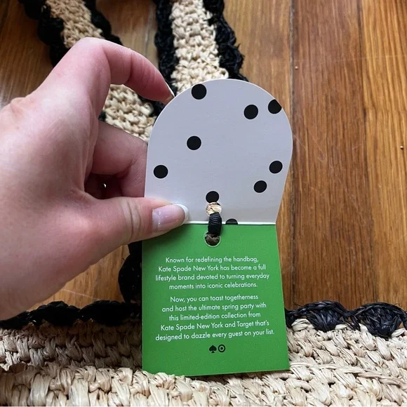 NWT! kate spade new york x Target Raffia Bow Tote Bag in Natural FIRM PRICE - Picture 4 of 9